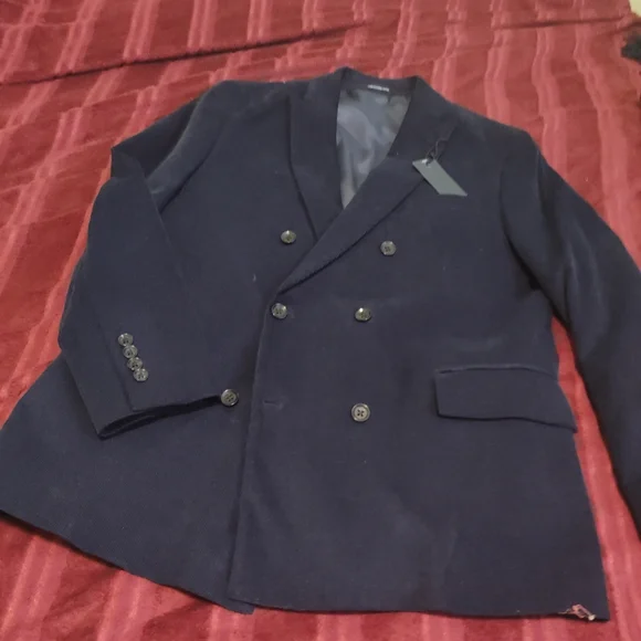 Stafford Classic Corduroy Navy Blazer - Picture 10 of 16
